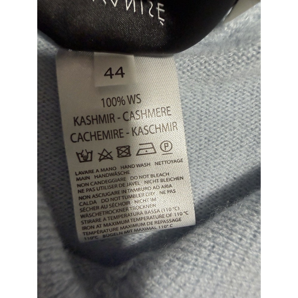 Vanisè Polo Collared Cashmere Sweater Baby Blue Women's Size Medium (44 IT) - Picture 10 of 12